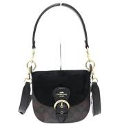 Coach Pre-owned Pre-owned Canvas axelremsvskor Black, Dam