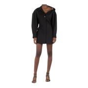 Jacquemus Asymmetrisk Mini Skjortklänning Black, Dam