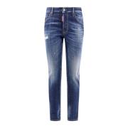 Dsquared2 Blå Leggings med Metallknappar Blue, Herr