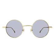 Gucci Runda Smala Metall Solglasögon Gg1649S 006 Yellow, Unisex