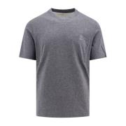 Brunello Cucinelli Grå Crew-neck T-shirt Made in Italy Gray, Herr