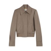 Sportmax Bomberjacka med rak silhuett Brown, Dam