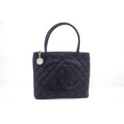 Chanel Vintage Pre-owned Laeder totevskor Black, Dam