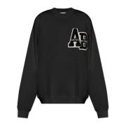 Anine Bing Sweatshirt med logopatch Black, Dam