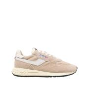 Autry Beige Panel Low-Top Sneakers Beige, Dam