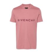 Givenchy Logo Print Slim Fit T-Shirt Pink, Herr