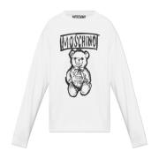 Moschino Sweatshirt med tryck White, Herr