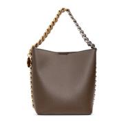 Stella McCartney Frayme bucket-stil axelväska Brown, Dam