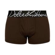 Dolce & Gabbana Boxershorts med logotyp Brown, Herr