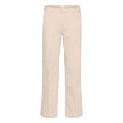 My Essential Wardrobe Straight-Leg Birch Byxor Beige, Dam