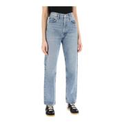 Agolde Vintage High-Waisted Straight Leg Jeans Blue, Dam