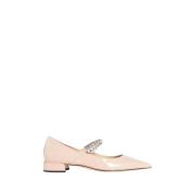 Jimmy Choo Rhinestone Strap Block Heel Pumps Pink, Dam