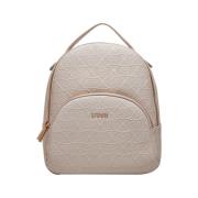 Liu Jo Beige Ryggsäck med Gyllene Detaljer Beige, Dam