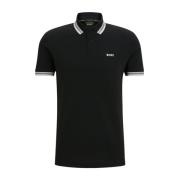 Hugo Boss Kontrast Trim Paddy Polo Shirt Black, Herr