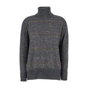 Brunello Cucinelli Randig Sequin Tröja Grå Gray, Dam