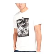 Barbour Sportig Bomull T-shirt White, Herr