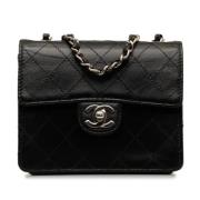 Chanel Vintage Pre-owned Laeder crossbodyvskor Black, Dam