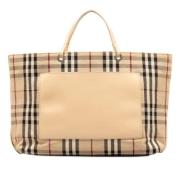 Burberry Vintage Pre-owned Canvas totevskor Beige, Dam