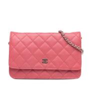 Chanel Vintage Pre-owned Laeder crossbodyvskor Pink, Dam