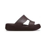 Crocs Classic Crush Ciabatta Sandal Brown, Dam