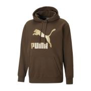 Puma Hoodie med Metallic Logo Green, Herr