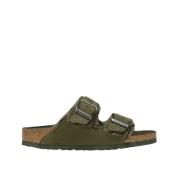 Birkenstock Varm fårskinn komfort sandal Green, Dam