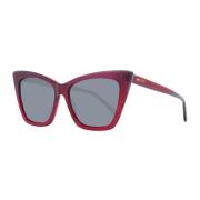 Jimmy Choo Röda Cat Eye Solglasögon med Gråa Linser Red, Dam