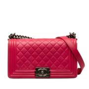 Chanel Vintage Pre-owned Laeder axelremsvskor Pink, Dam