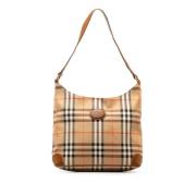 Burberry Vintage Pre-owned Canvas axelremsvskor Brown, Dam