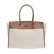 Furla Genesi XL shopper väska Beige, Dam