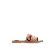 Chloé `Woody` Slides Beige, Dam