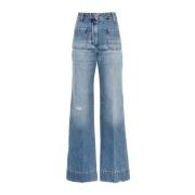 Victoria Beckham Snygga Jeans Blue, Dam