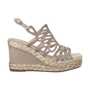 ALMA EN PENA Rhinestone Kilklack Sandal Gray, Dam