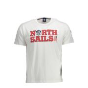 North Sails Bomull Crew Neck Tee White, Herr