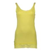 Silvian Heach Gul Spets-Infoga Tank Top Yellow, Dam