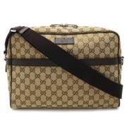 Gucci Vintage Pre-owned Canvas axelremsvskor Beige, Dam