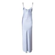 Blanca Vita Blå Satin Slip Klänning Elegant Stil Blue, Dam