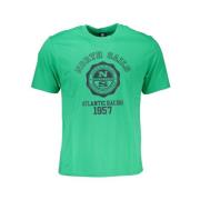 North Sails Tryck Logo Rund Hals T-shirt Green, Herr