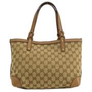 Gucci Vintage Pre-owned Canvas totevskor Beige, Dam