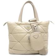 Prada Vintage Pre-owned Tyg prada-vskor Beige, Dam