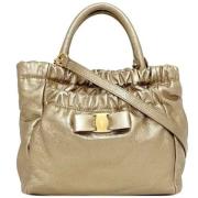 Salvatore Ferragamo Pre-owned Pre-owned Tyg totevskor Beige, Dam