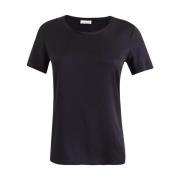 Liu Jo Svart Viskos T-shirt med Rund Hals Black, Dam