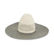 Henrik Vibskov Svart Vit Straw Panama Hat Multicolor, Dam