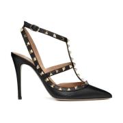 Valentino Garavani Svarta Stilettohälar med Nitar Black, Dam