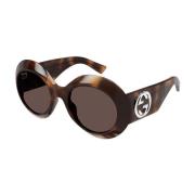 Gucci Vintage Style Solglasögon Gg1647S 009 Brown, Unisex