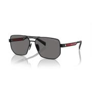 Prada Matte Black/Dark Grey Solglasögon PS 51Zs Black, Herr