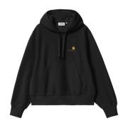 Carhartt Wip Amerikansk Script Hoodie Black, Dam