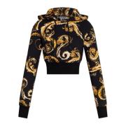 Versace Jeans Couture Sweatshirt med ett mönster Black, Dam