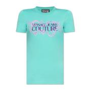 Versace Jeans Couture T-shirt med tryck Blue, Dam