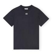 Ganni Kristall Logo T-shirt Black, Dam